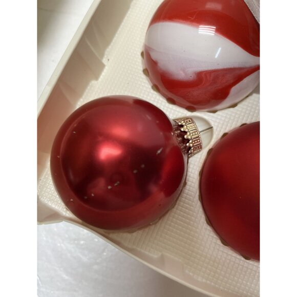 Vintage Gold & Red Glass Christmas Ornaments 15 Pcs in Original Boxes Kmart READ - Picture 5 of 6
